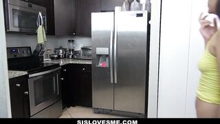 SisLovesMe - Stepsister (Becky Sines) Sucks My Cock While Playing Video games