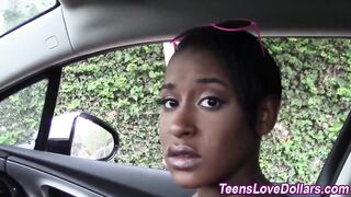 Black teen gets pov cum