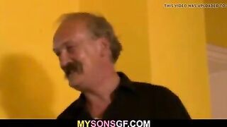 She caught sucking and rideing his father's old cock