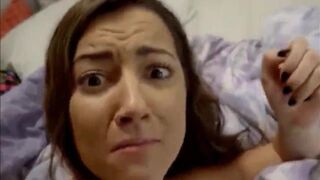 Sexy girl with big tits sucks and fucks