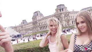 Hot stunning blonde Lana Sins assfucked in Paris