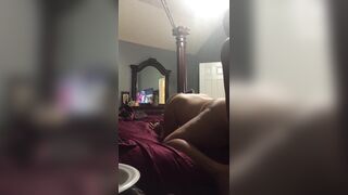 my wife riding a huge dildo with her big ass