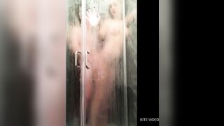 Horny young couple fucking in the shower