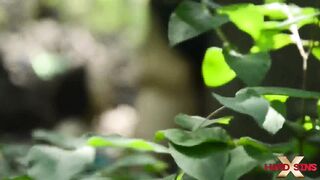 Leena Ray manhandle Rick Hard in the forest