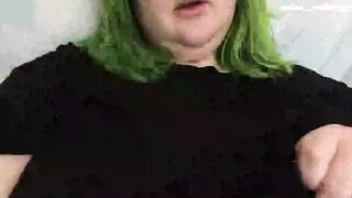 your fat girlfriend teases you on video chat