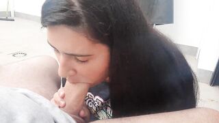 Blow job brunette girl