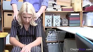 BLONDE SLUT felt and touched in wrong ways for STEALING