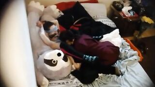 Hidden Cam - Lesbian Bondage from live camera lesbo