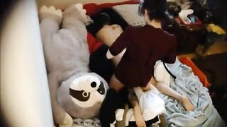 Hidden Cam - Lesbian Bondage from live camera lesbo