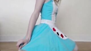 Sexy girl plays her cards right
