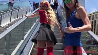 Walk around at the Vegas strip, she showed her thong