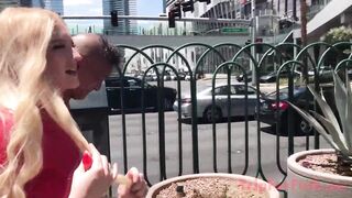 Walk around at the Vegas strip, she showed her thong