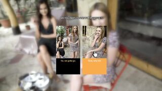 Foursome on a hot day with european beauties