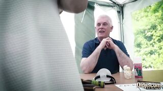 y. seduces old man and begs him to fuck her mouth