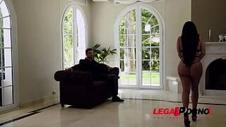 Curvy Latina maid Kesha Ortega lets boss bang her big tits and wet pink GP848