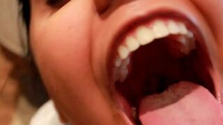 Throat, tongue and roof of mouth