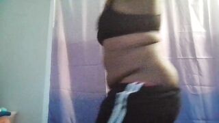 Ebony teen strips and touches Doja Cat