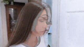 thief breaks into the hot girl's ass and house