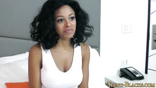 Tiny black teen creamed