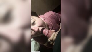 Filthy Pig swallows cum in toilet