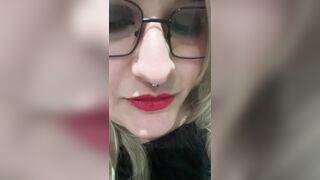 Masturbation in a public toilette
