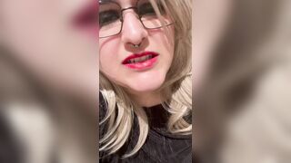 Masturbation in a public toilette