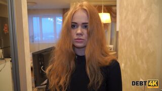DEBT4k. Lovely chick Rose Wild buys a huge TV but cant pay