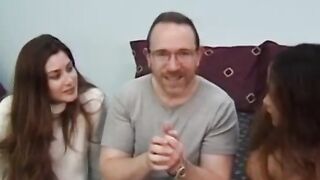 Facialized vintage amateurs nailed in trio