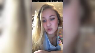Sexy russian girl dancing and showing tits to her viewers