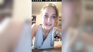 Sexy russian girl dancing and showing tits to her viewers