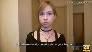 Debt4k. Sexy student Alice Klay doesnt have a job