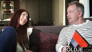 Natural Doggystyle and Deepthroat Sex with Gray haired old man