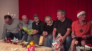 Sexy old vs young gangbang