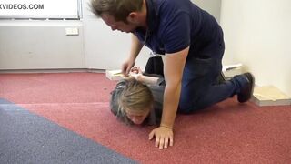 Teen Violet Haze as Real estate agent in bondage