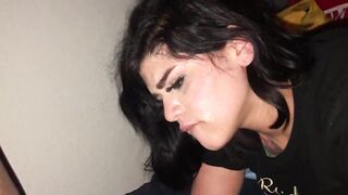 Nasty cum slut rims asshole and swallows bbc