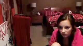 Tracksuit chav shows off her perky little boobs