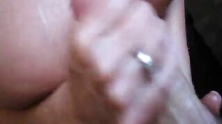 Mega Titted Wife Giving A Hot Handjob