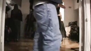 Teen slut gets spitroasted in horny frat scene