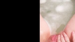 Horny girl in bath