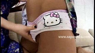 Innocent lesbian teens caressing