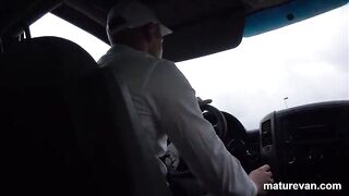 Busty Blonde Milf Rides on the MatureVan