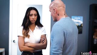 Latina stepdaughter teen Kiarra Kai experiences a power trip of stepdad