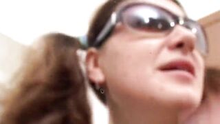 Bruna fucked in amateur scene in a closet