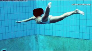 Hungarian teen Szilva underwater naked