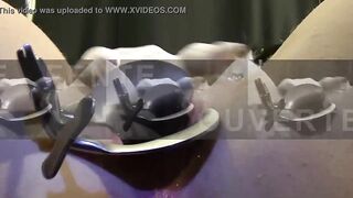 BDSM french amateur peeing panties redhead