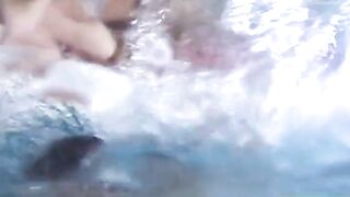 Japanese pool sumo game JAV stars in micro bikinis