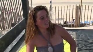 Naughty girlfriend fucks in public