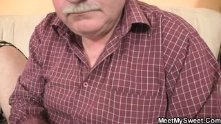 Very old couple fuck sons teen girlfriend