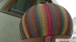 All Internal Bubble butt teen gets big anal creampie