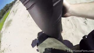 Slim, Pretty Brunette Interrupts Hike For Anal
